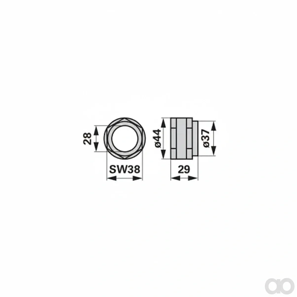 Prillinger - 00478565 - Nylonbuechse Idm 28 Mm