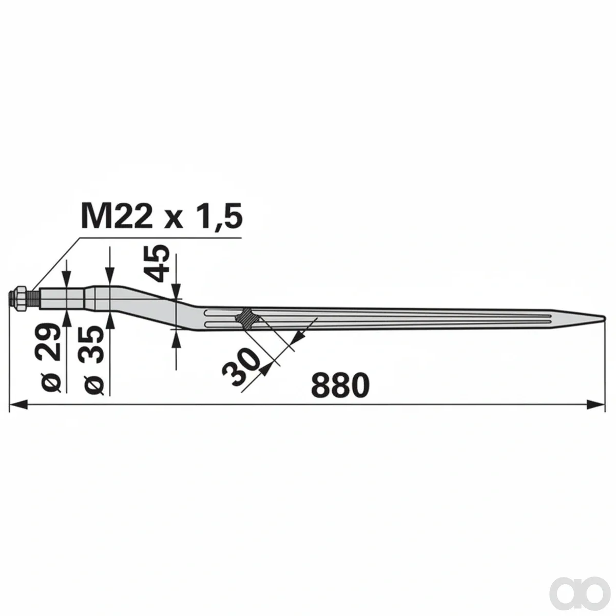 Prillinger - 00480454 - Profilzinke Laenge 880 Mm Zu Trima