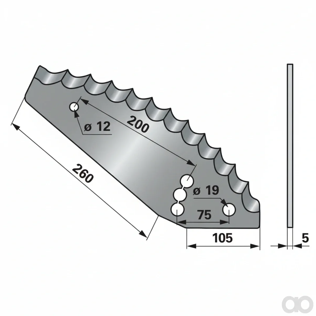 Prillinger - 00485252 - Mischwagenmesser Hartstoffbeschichtet