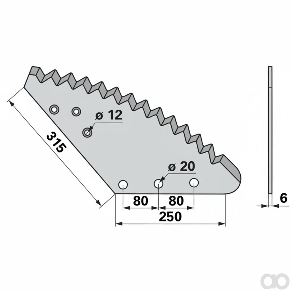 Prillinger - 00485254 - Mischwagenmesser Hartstoffbeschichtet
