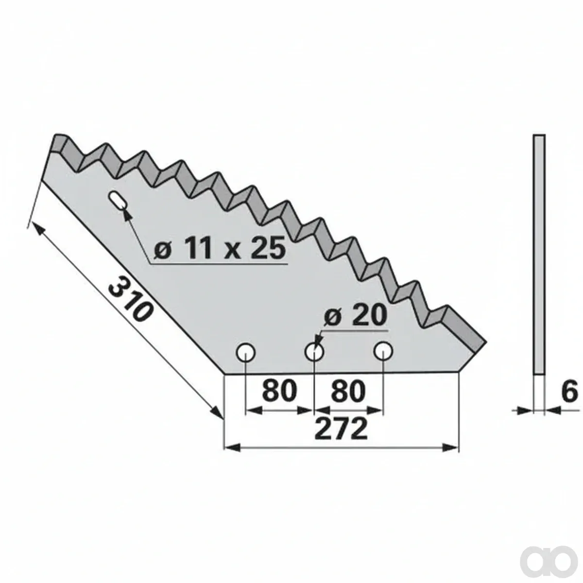 Prillinger - 00485255 - Mischwagenmesser Hartstoffbeschichtet