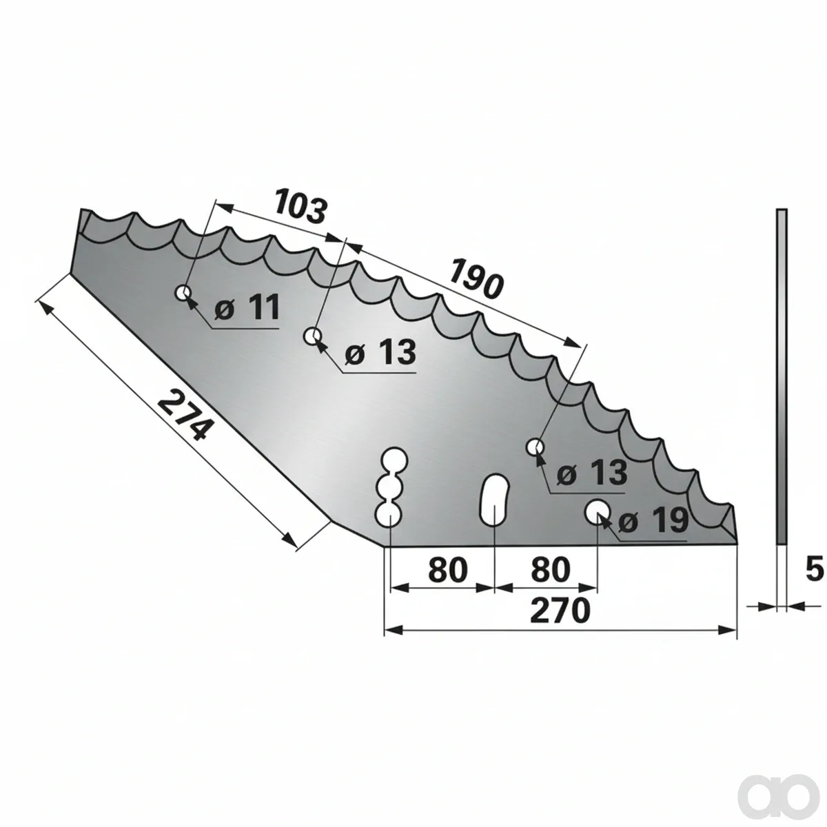 Prillinger - 00485258 - Mischwagenmesser Hartstoffbeschichtet