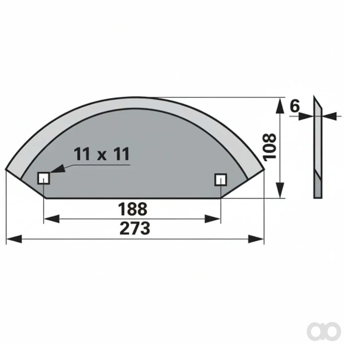 Prillinger - 00485476 - Mischwagenmesser Beschichtet