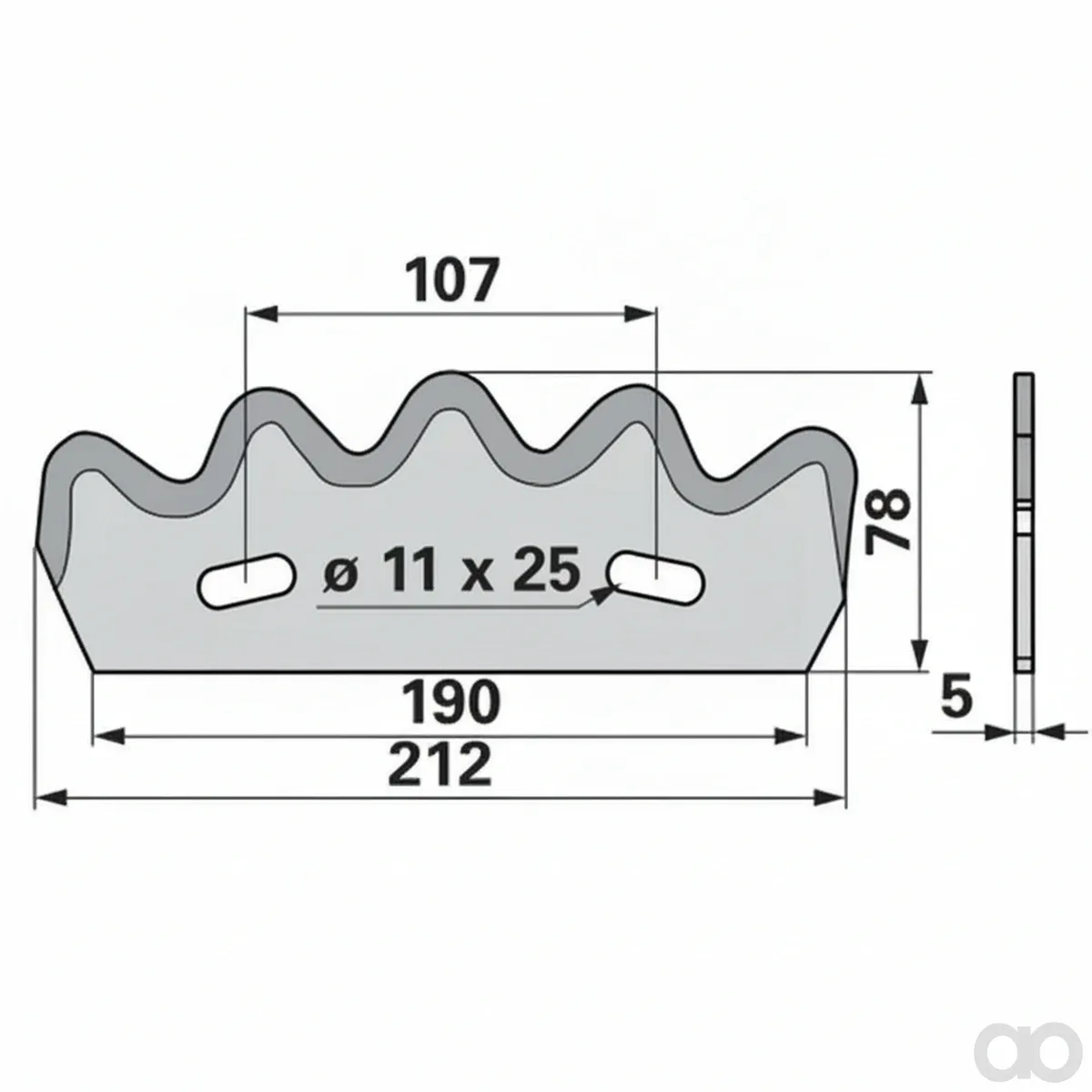 Prillinger - 00485478 - Mischwagenmesser Aufgebogen, Beschichtet