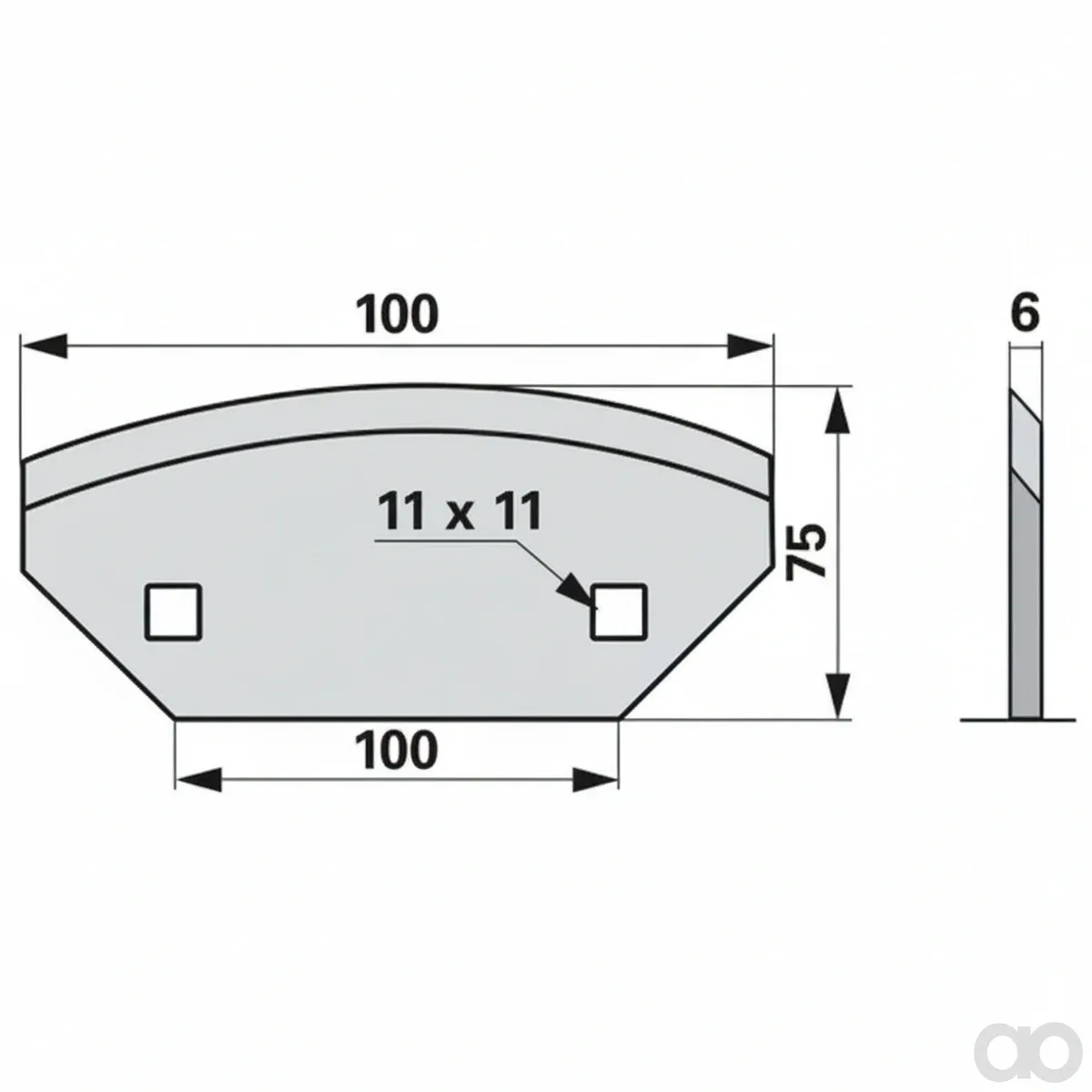Prillinger - 00485481 - Mischwagenmesser Glatt, Anstelle Von