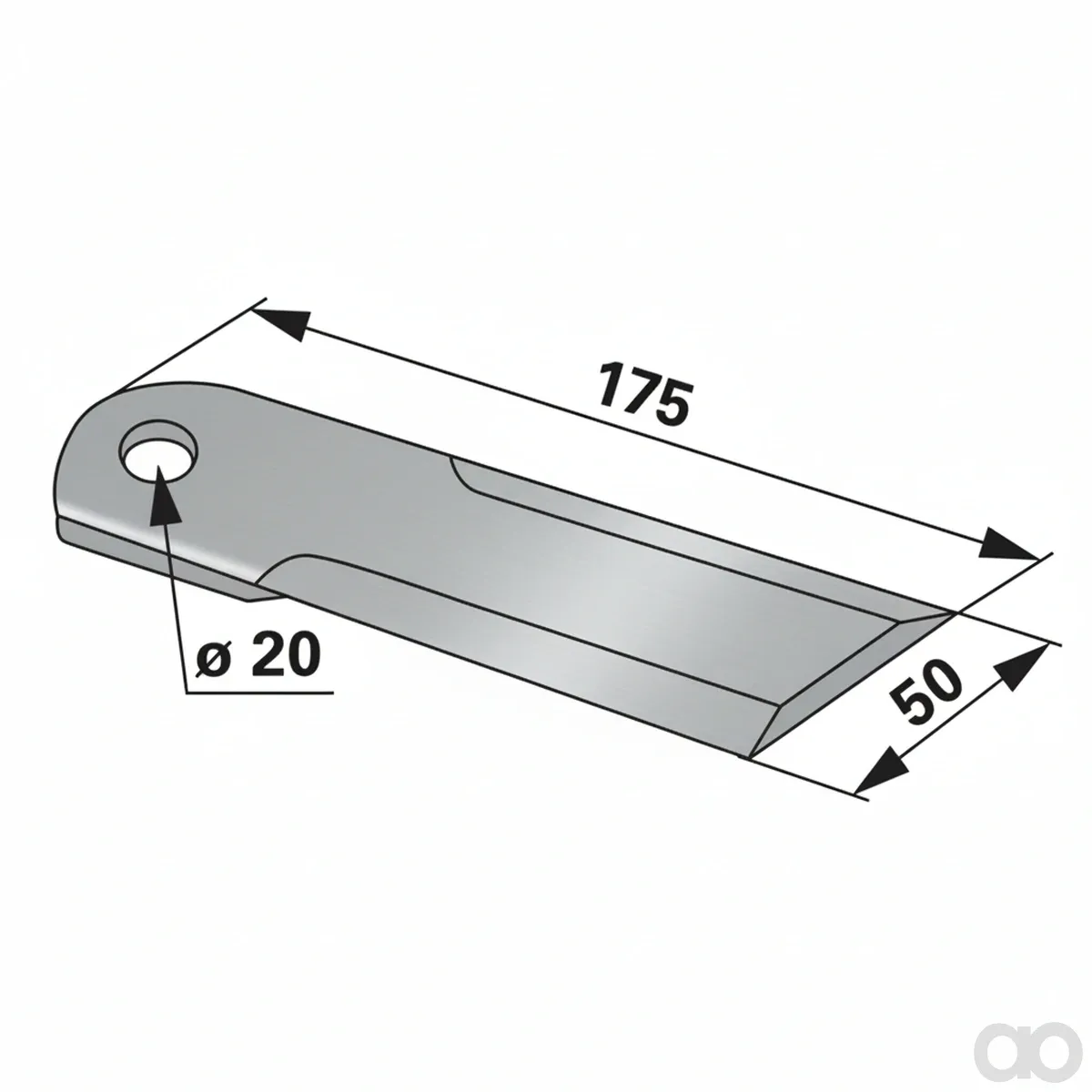 Prillinger - 00503021 - Messer Glatt 175x50x4,5mm