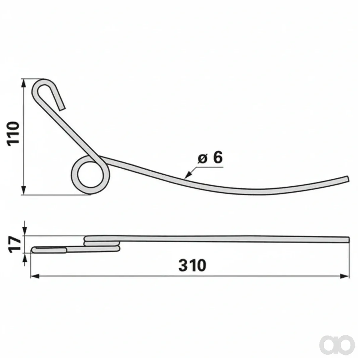 Prillinger - 00512293 - Haspelzinke Anstelle Von John Deere