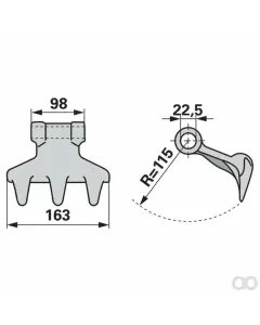 Prillinger - 00530466 - Schlaghammer B=163 R=115 Lo=22