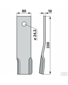 Prillinger - 00530500 - Schlegelmesser Rechts Anstelle