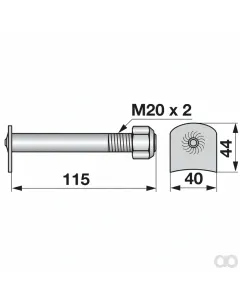 Prillinger - 00530505 - Messerschraube M20X2,5X115Mm M
