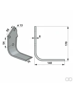 Prillinger - 00530554 - Grabenfraesmesser Rechts Anstelle