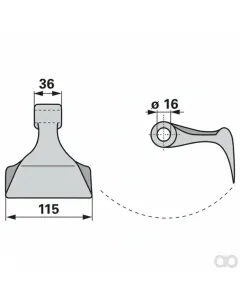 Prillinger - 00530558 - Schlaghammer B=115 R=110 Lo=16