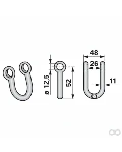 Prillinger - 00530568 - Schaekel 48X11 H=52 Lo 12,5