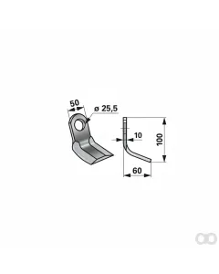 Prillinger - 00530678 - Y-Messer 50x10 L=100 Lo 25,5