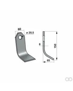 Prillinger - 00530717 - Y-Messer 60x8 L=150 Lo 20,5