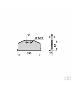 Prillinger - 00530823 - Schlegel 150x6 L=60 Lo 12,5