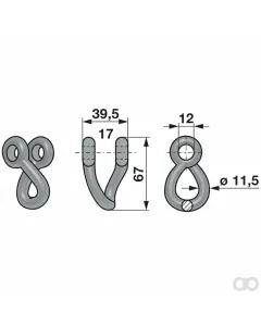 Prillinger - 00530896 - Schaeckel 39,5x11,5 L=67 Lo 12