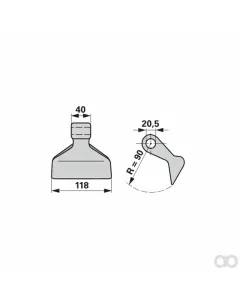 Prillinger - 00530928 - Schlaghammer B=118 H=90 Lo=20