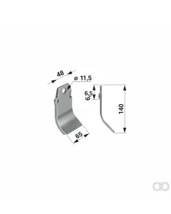 Prillinger - 00530950 - Schlegelmesser 65x6,5 L=140 Lo