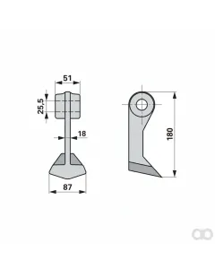 Prillinger - 00530976 - Schlaghammer B=87 H=180 Lo25,5