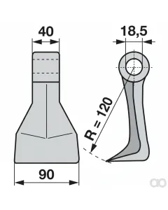 Prillinger - 00531161 - Schlaghammer B=90 H=120 Lo 18,