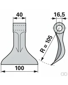 Prillinger - 00531182 - Schlaghammer B=100 H=105 Lo=16
