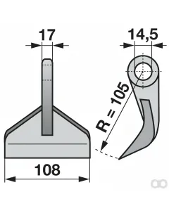 Prillinger - 00531183 - Schlaghammer B=108 H=105 Lo=14