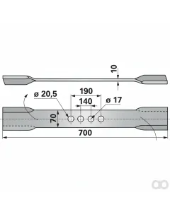 Prillinger - 00531240 - Mulchmesser 70X10 L=700 Lo=17
