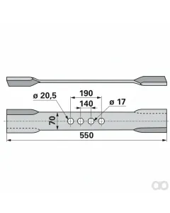 Prillinger - 00531241 - Mulchmesser 70X10 L=550 Lo=17