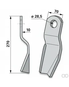 Prillinger - 00531362 - Schlegel Rechts 70X10 L=270 Lo
