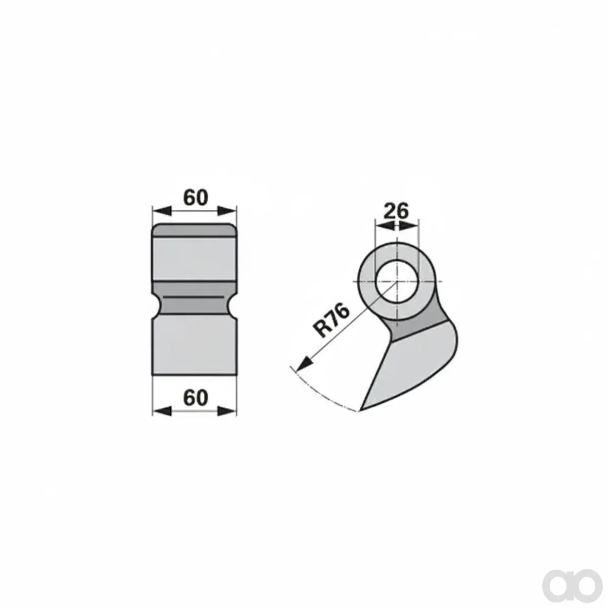 Prillinger - 00531420 - Schlaghammer B=60 H=76 Lo=26