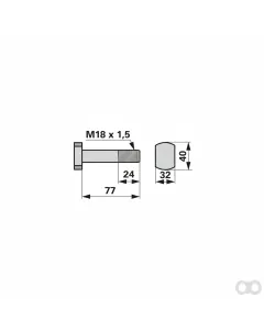 Prillinger - 00531470 - Schraube M18 X 1,5 X 77 Guete 1
