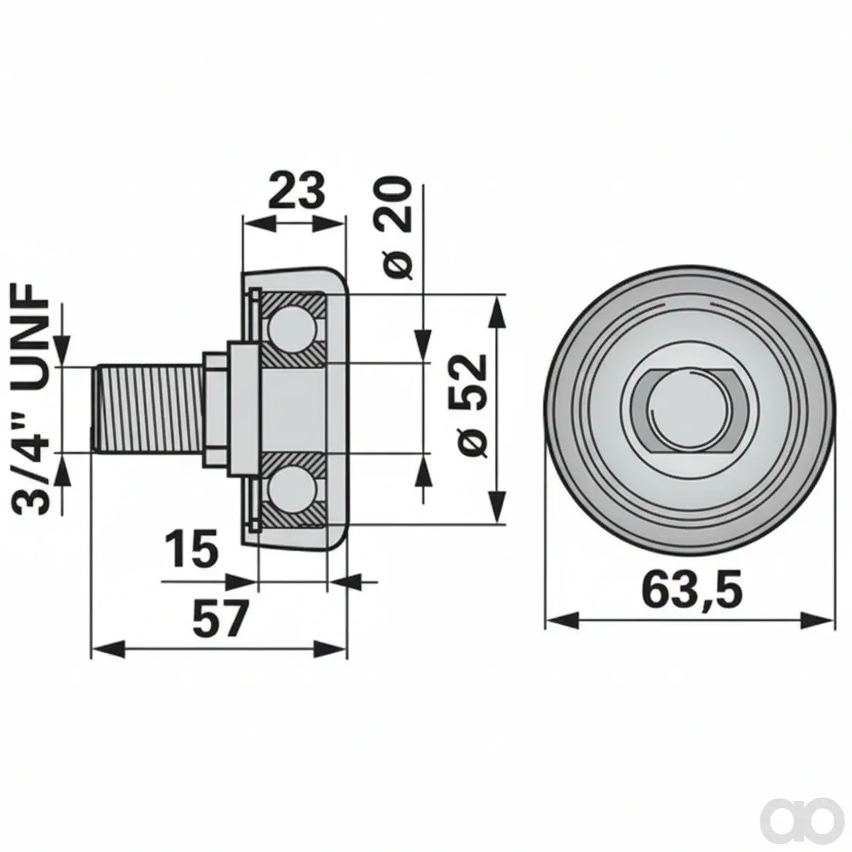 Prillinger - 00541120 - Laufrolle Anstelle Von John Deere