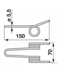 Prillinger - 00543172 - Schenkelfeder Anstelle Von Deutz