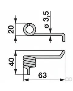 Prillinger - 00545568 - Drehfeder Anstelle Von Massey