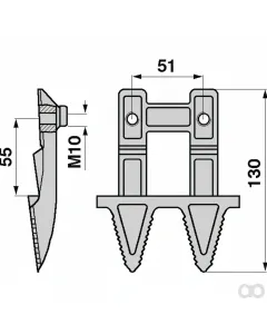 Prillinger - 00603175 - Doppelmulchfinger Anstelle von
