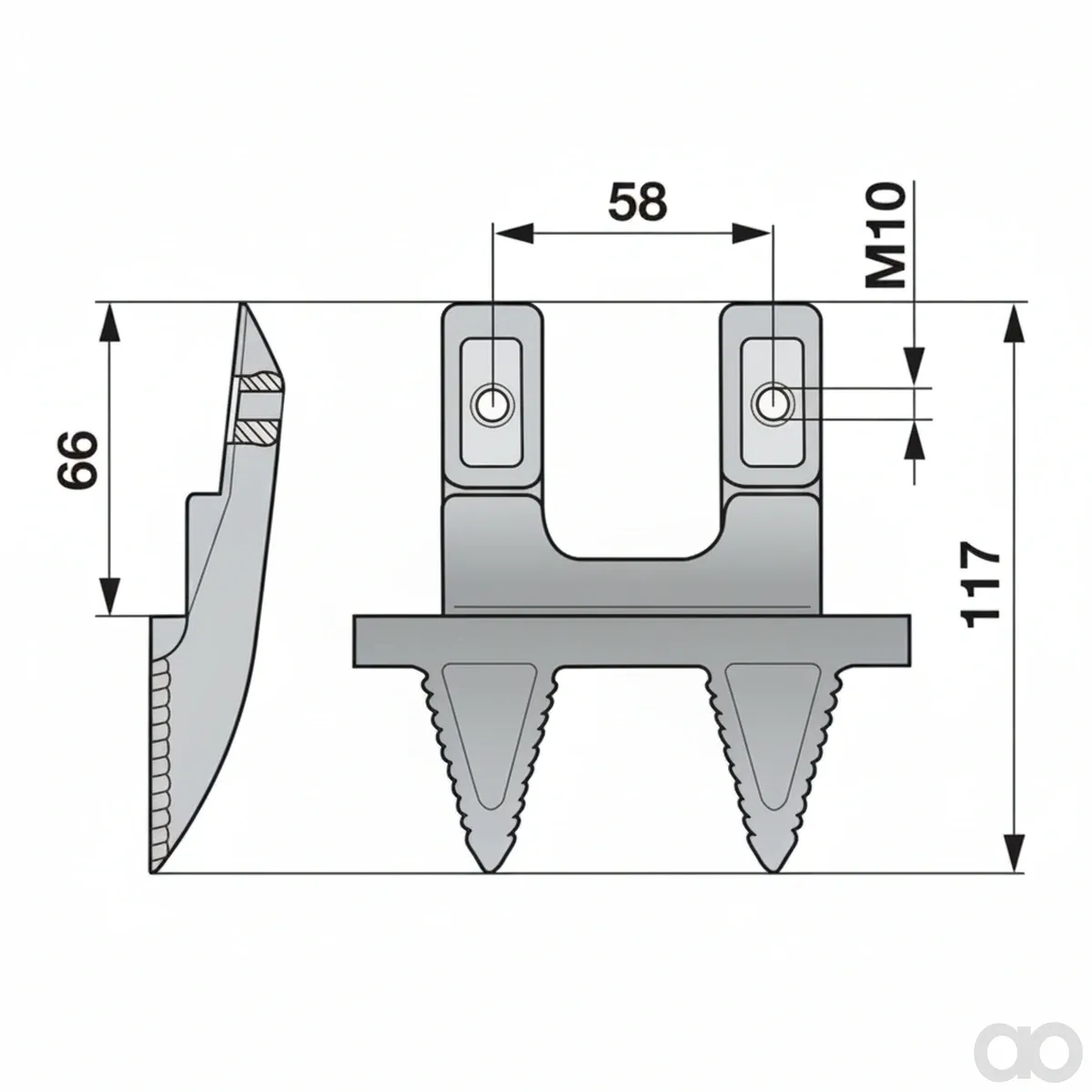 Prillinger - 00604207 - Doppelmulchfinger Anstelle von