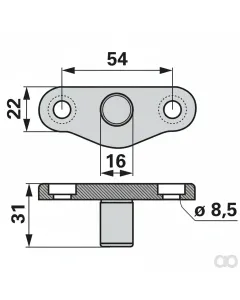 Prillinger - 00606167 - Deckplatte Zapfen Anstelle Von