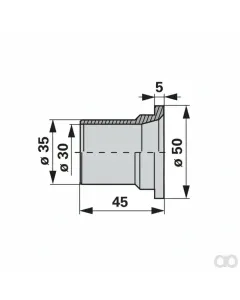 Prillinger - 00606384 - Buechse 30X35X45 mm Anstelle Von