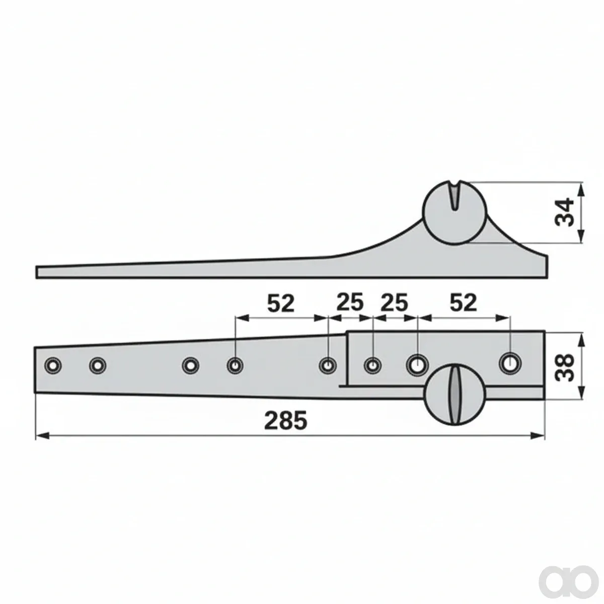 Prillinger - 00606405 - Messerkopf Guss mit 8 mm Loechern
