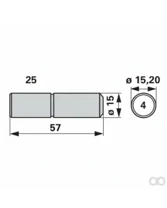 Prillinger - 00606587 - Mitnehmerbolzen DM 15,20 mm