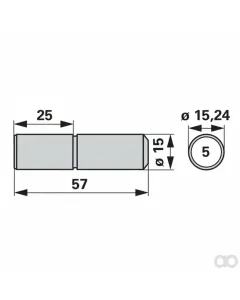 Prillinger - 00606588 - Mitnehmerbolzen Dm 15,24 Mm