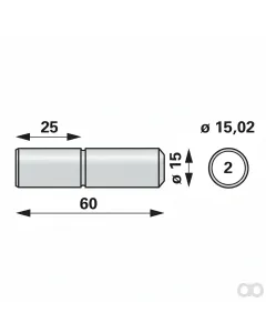 Prillinger - 00606596 - Mitnehmerzapfen Dm 15,02 Mm +0