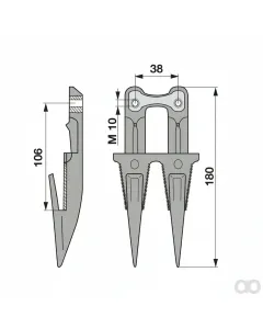 Prillinger - 00606793 - Doppelfinger A41 Tiefschnitt