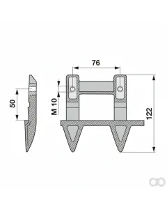 Prillinger - 00606795 - Doppelmulchfinger Rechts
