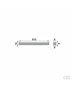 Prillinger - 00607258 - Reibleiste 12x8 Laenge 813 Mm Z