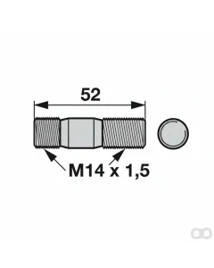 Prillinger - 00616434 - Stiftschraube M14x1,5x52 Anstelle