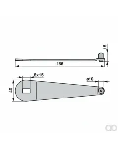 Prillinger - 00616439 - Schwinghebel (Feder) Anstelle