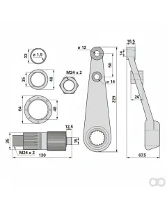 Prillinger - 00616609 - Schwinghebel Zu Bcs 523.589680