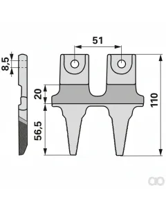 Prillinger - 00616652 - Doppelfinger Zu Bcs 524.58713T